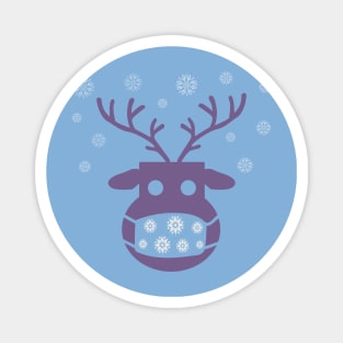 Reindeer with a medical protective mask Magnet